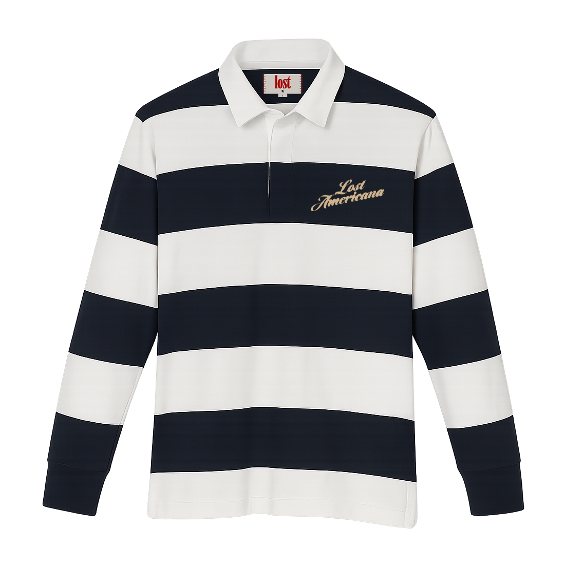 lost americana striped polo