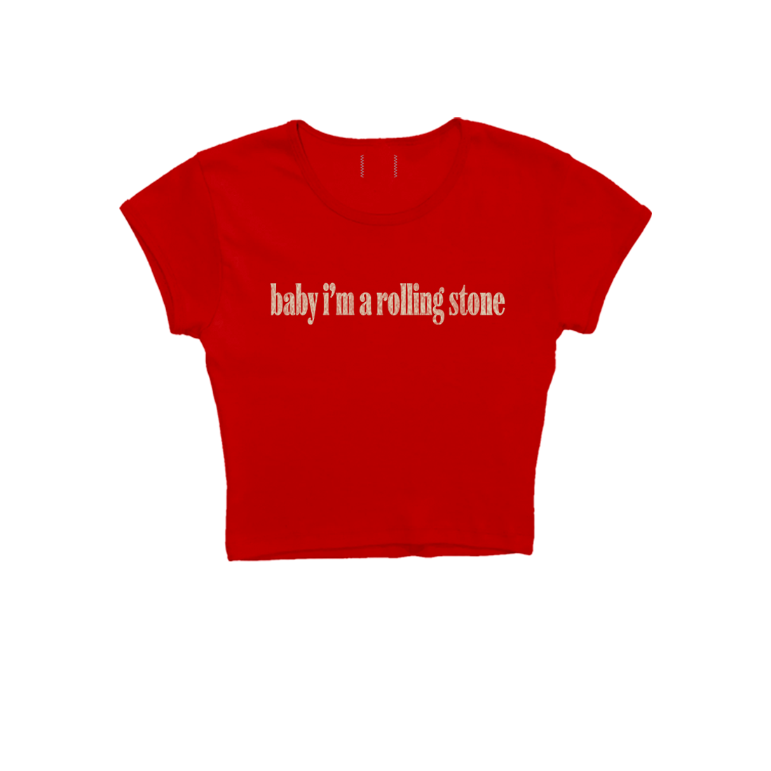 cliché red baby tee front