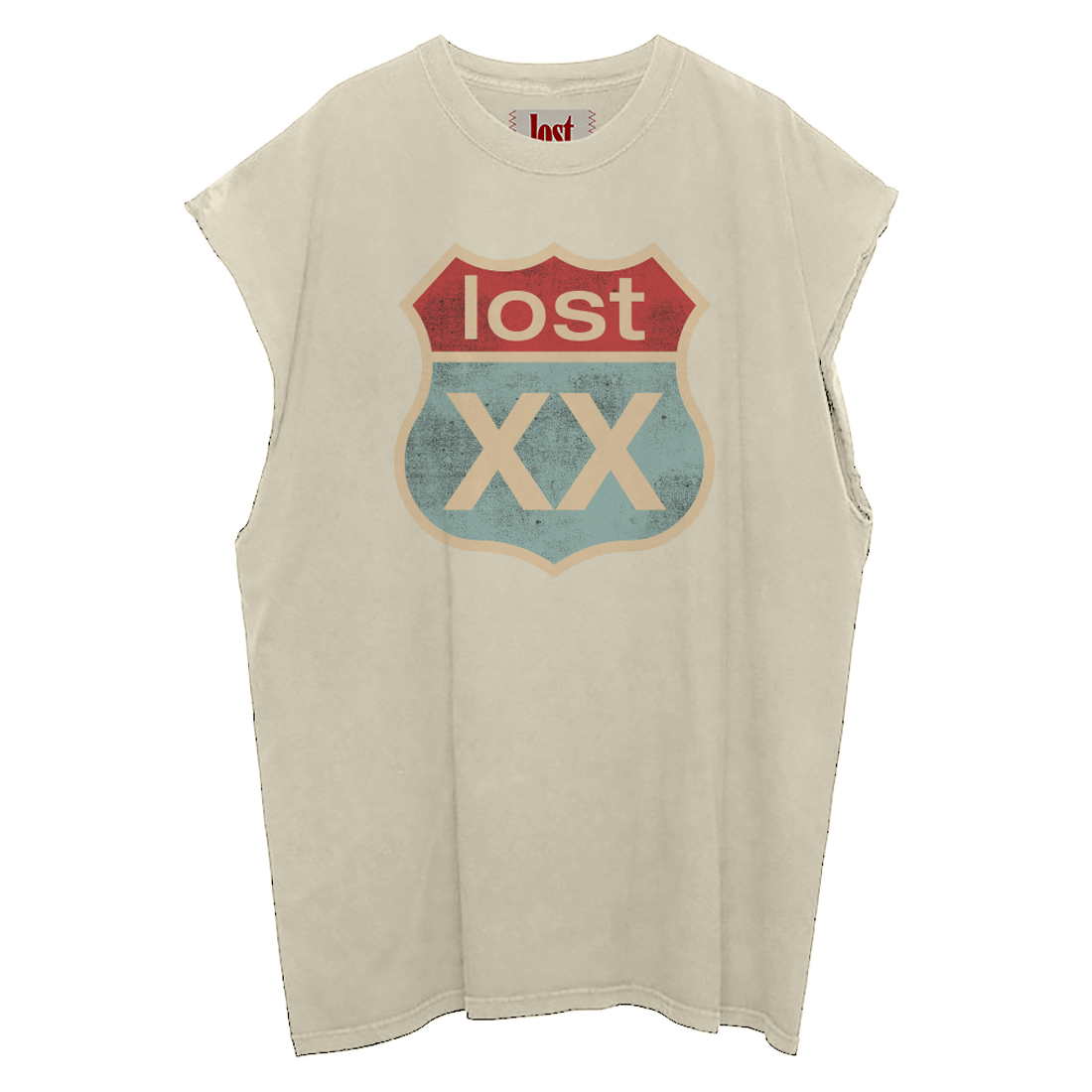 lost xx cream cut off tank front
