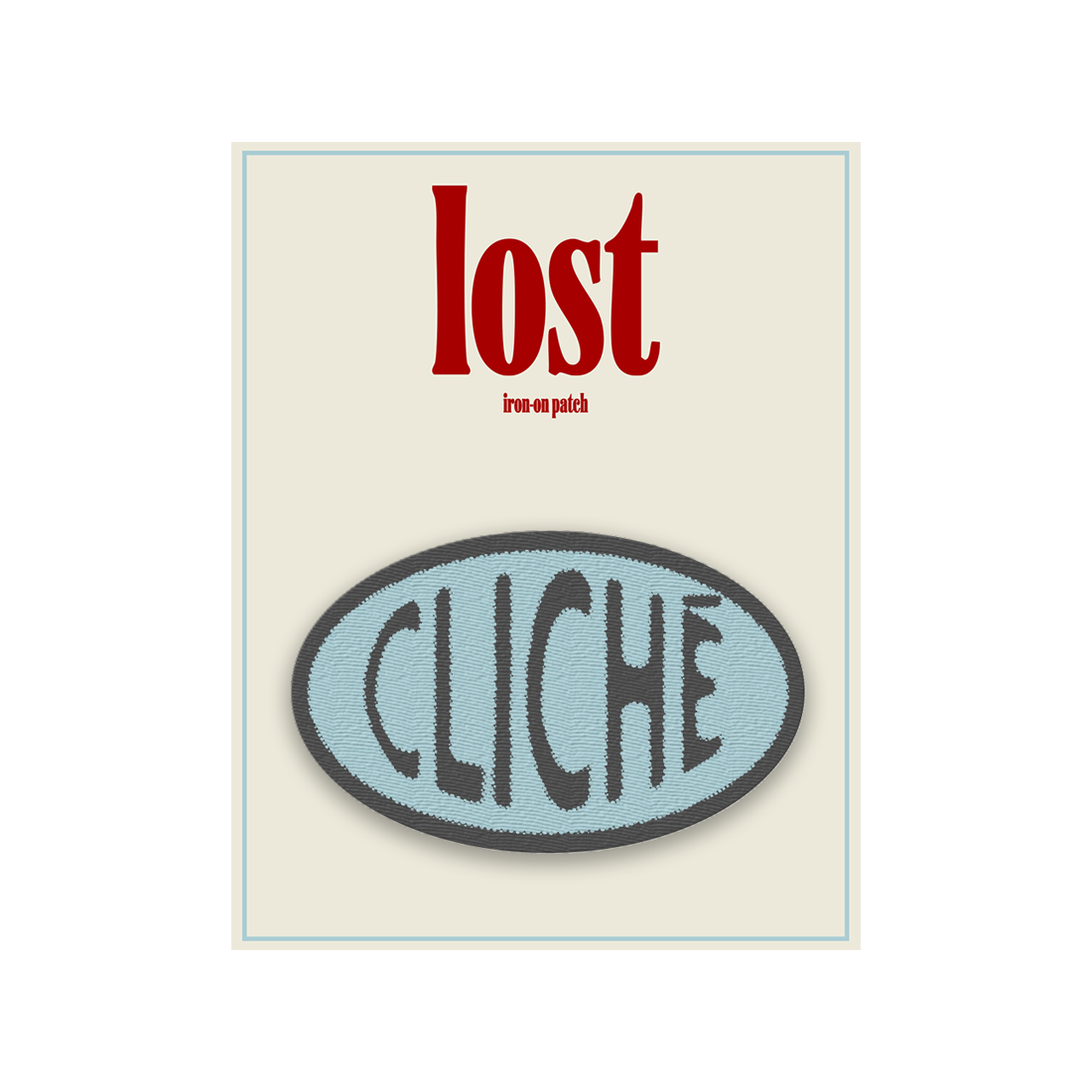 cliché iron-on patch