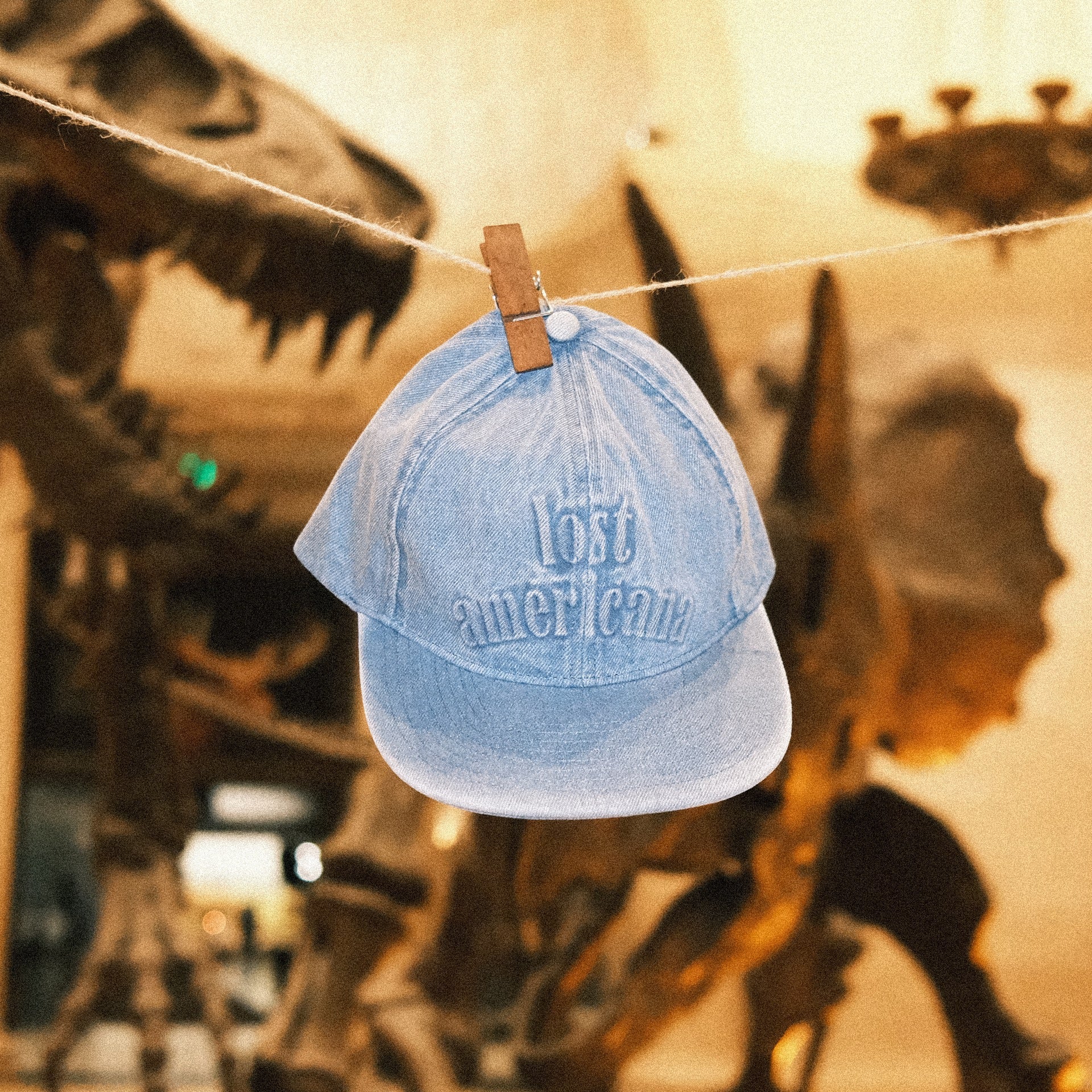 lost americana denim hat