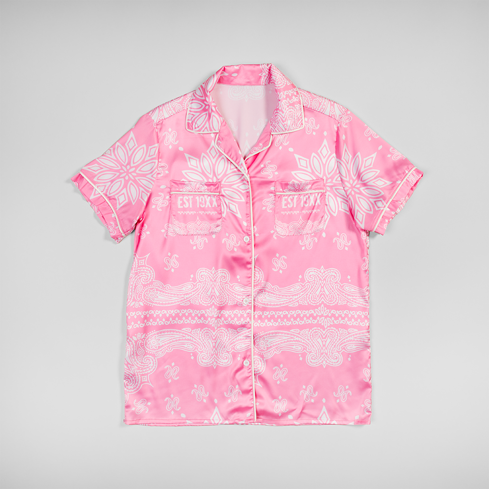 EST 19XX PINK BANDANA PRINT PJ SHIRT