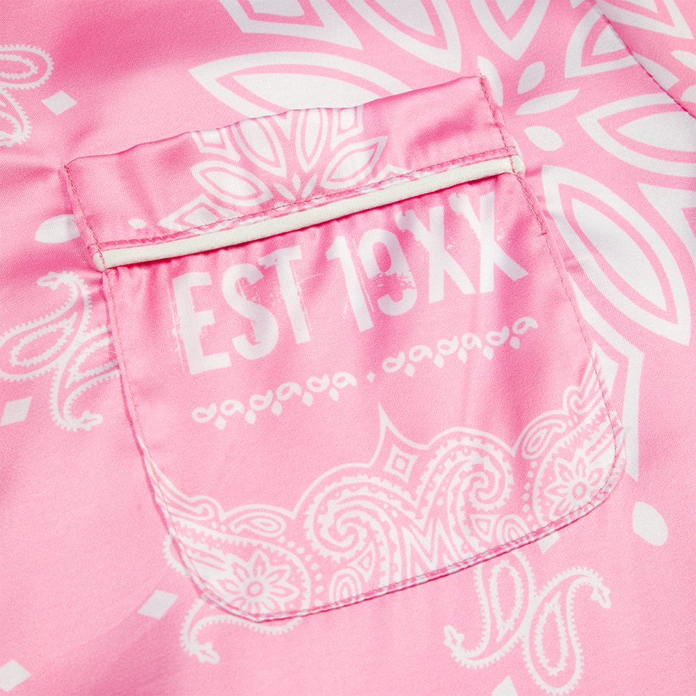 EST 19XX PINK BANDANA PRINT PJ SHIRT Detail