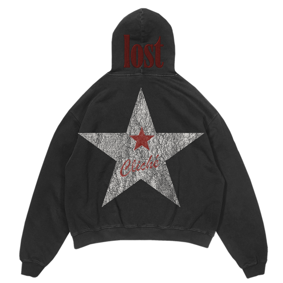 black lost hoodie back