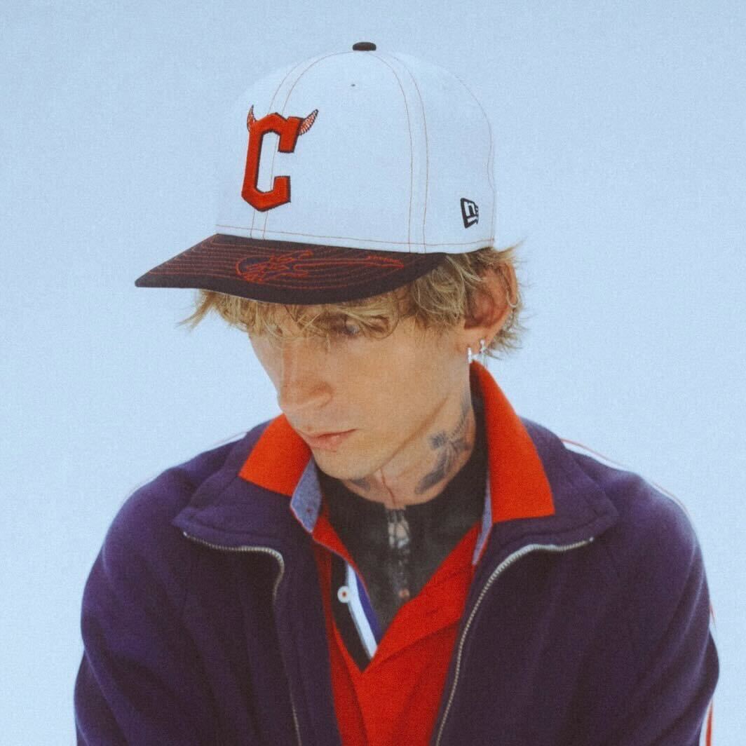 mgk x Cleveland Guardians Chrome White 59FIFTY Fitted Hat