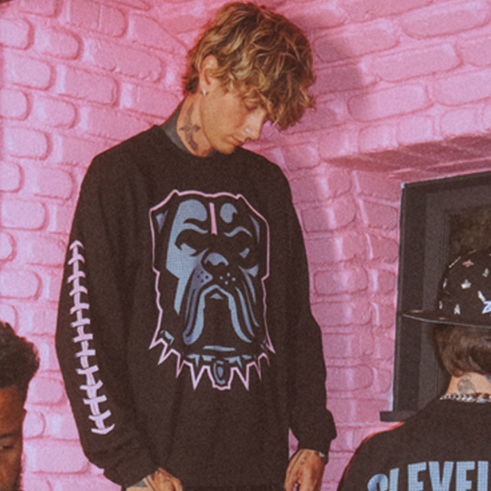 mgk x Cleveland Browns Long Sleeve Tee Lifestyle