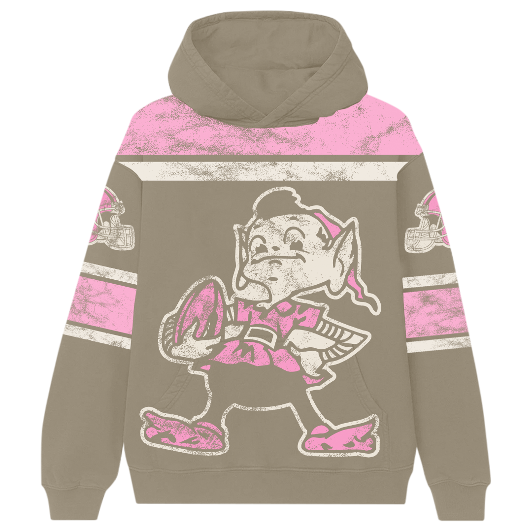 mgk x Cleveland Browns Tan Hoodie Front