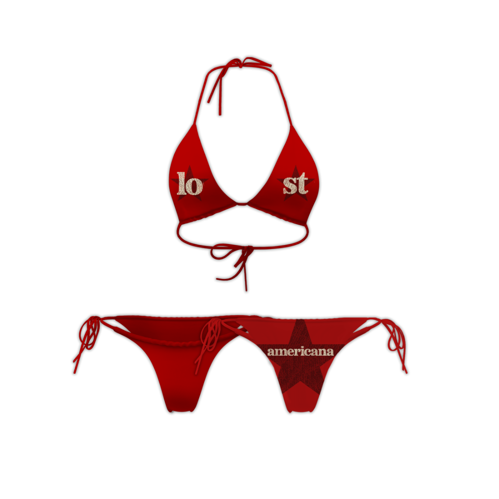 lost americana bikini top