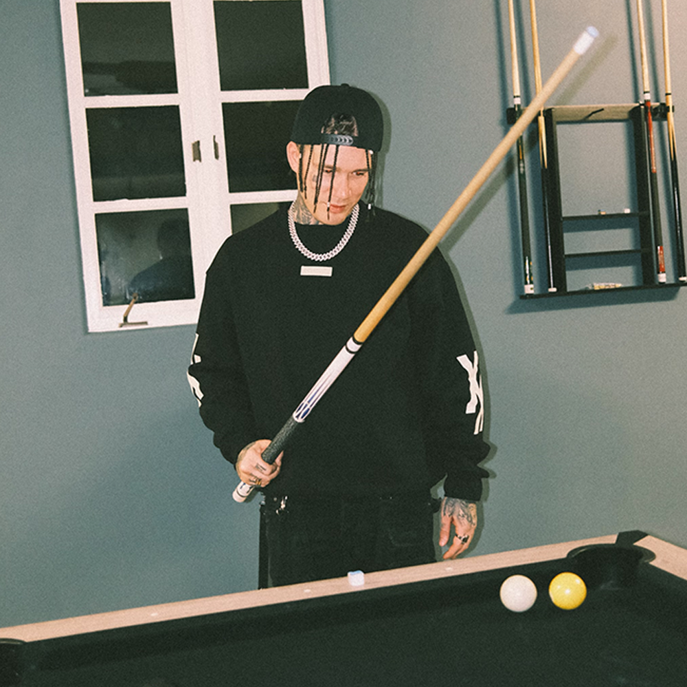 EST 4 LIFE CREWNECK PULLOVER ON MODEL 2